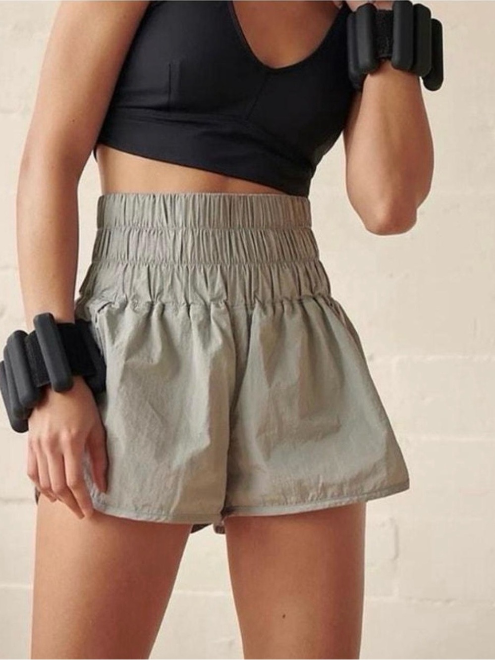 Free People FP Movement The Way Home Shorts in Grey Size Medium